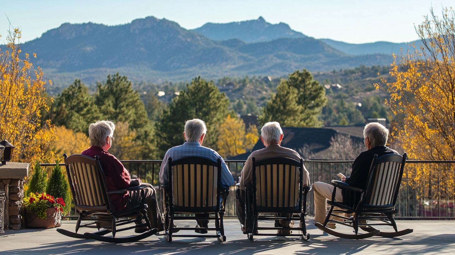 Senior group enjoying community